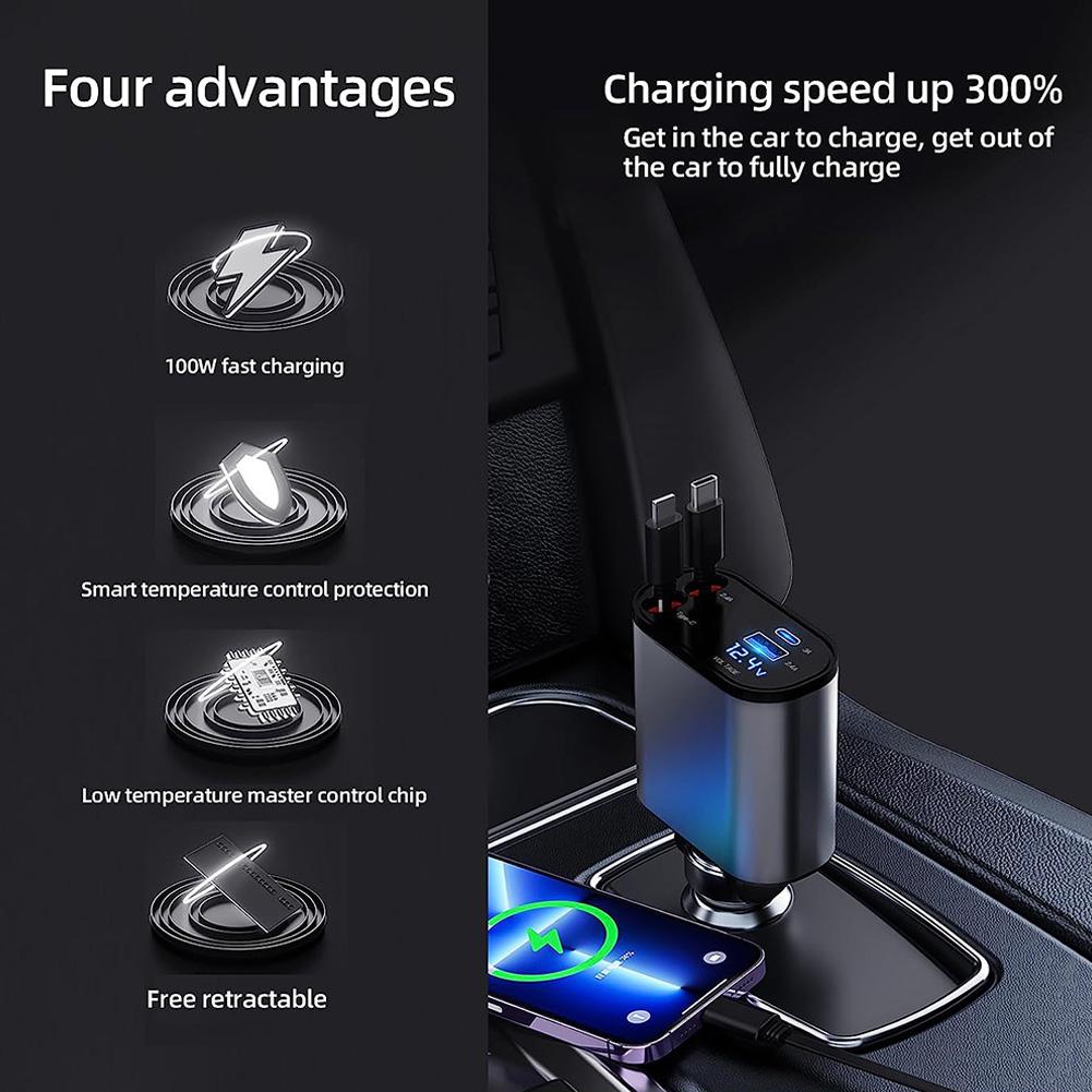 Car Comfort Store™ 4 in 1 Fast Car Charger