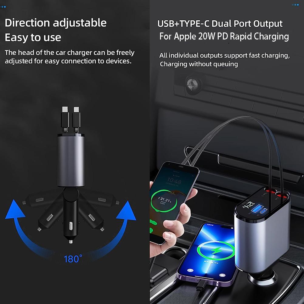 Car Comfort Store™ 4 in 1 Fast Car Charger